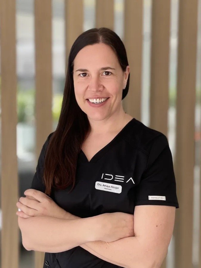 Dra. Amaya Alcojor, anestesista pediátrica en IDEA