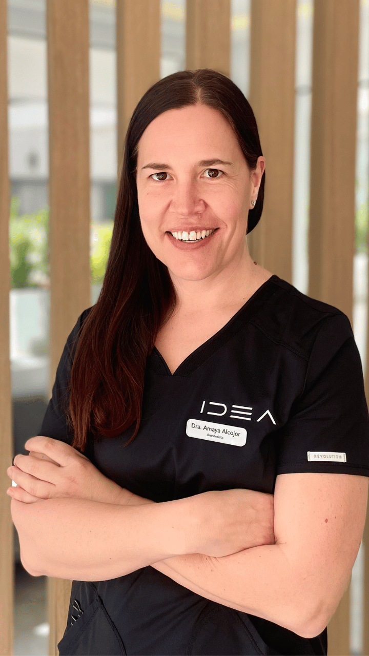 Dra. Amaya Alcojor, anestesista especializada en sedación consciente dental pediátrica en Clínica IDEA, Retiro Madrid